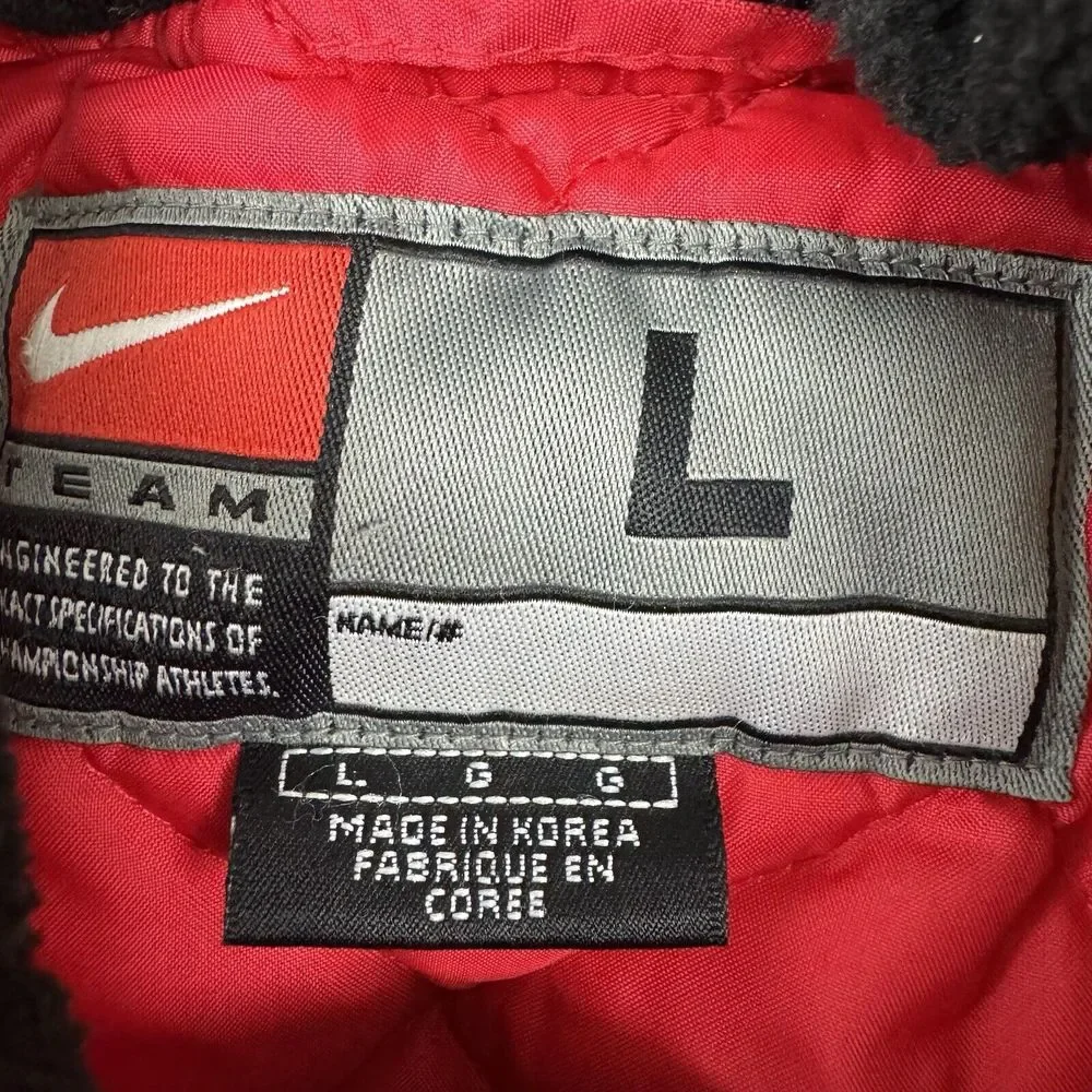 Vintage 90s Nike‎ Team Georgia Bulldogs Puffer Jacket Heavy Coat Men's Large